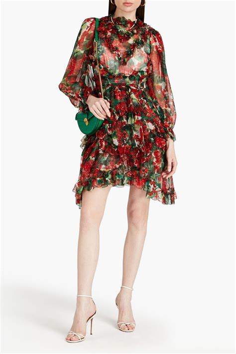 dolce gabbana ruffle of shoulder dress|net a dolce gabbana dresses.